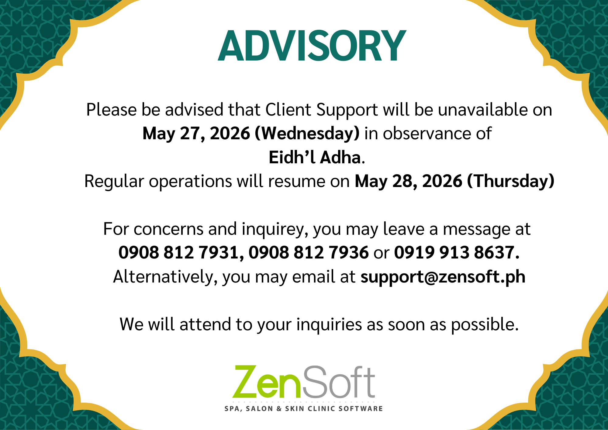 Zensoft Announcement
